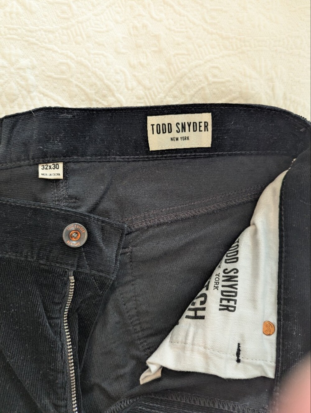 Todd Snyder Black Corduroys